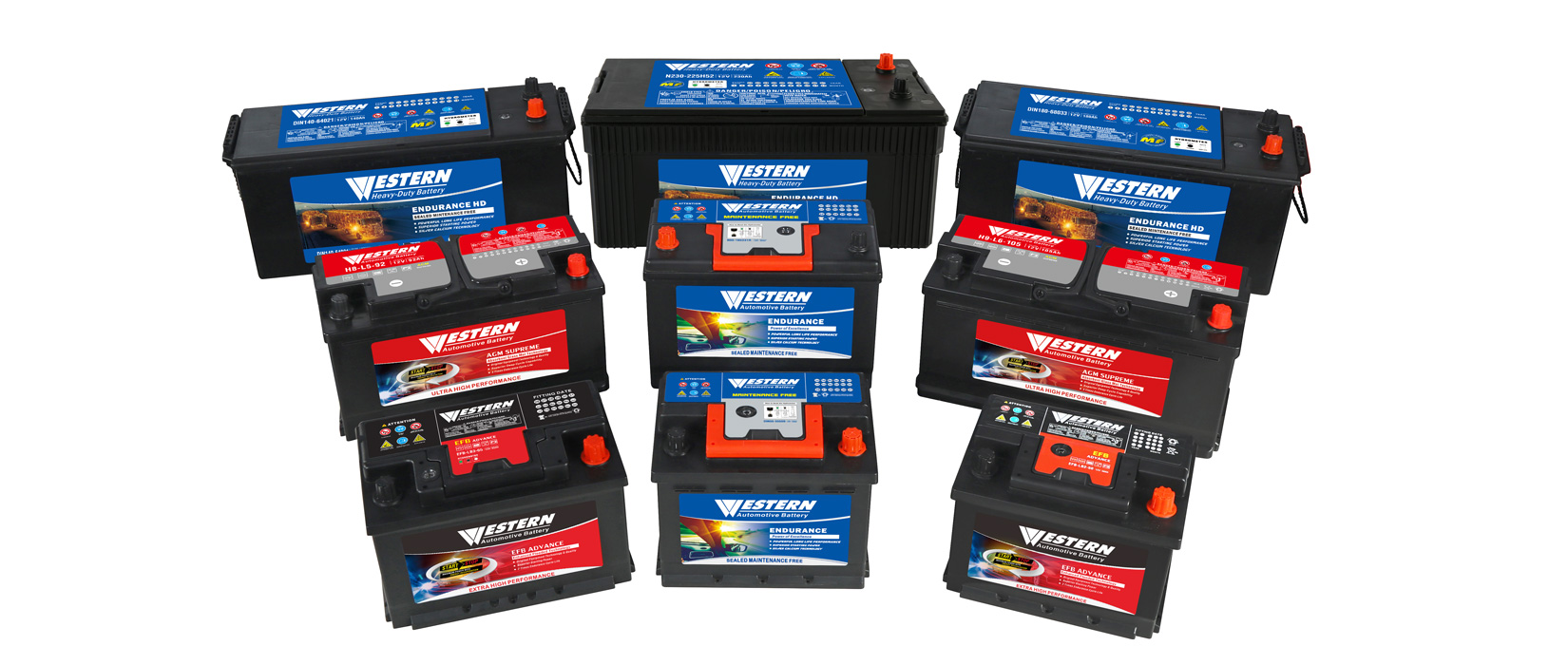 Collection de batteries automobiles WESTERN - gamme de batteries de démarrage SLI pour voitures et véhicules utilitaires.jpg